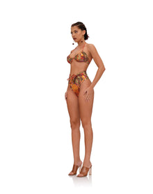 Uwa Reversible Bikini Top | Kola Print