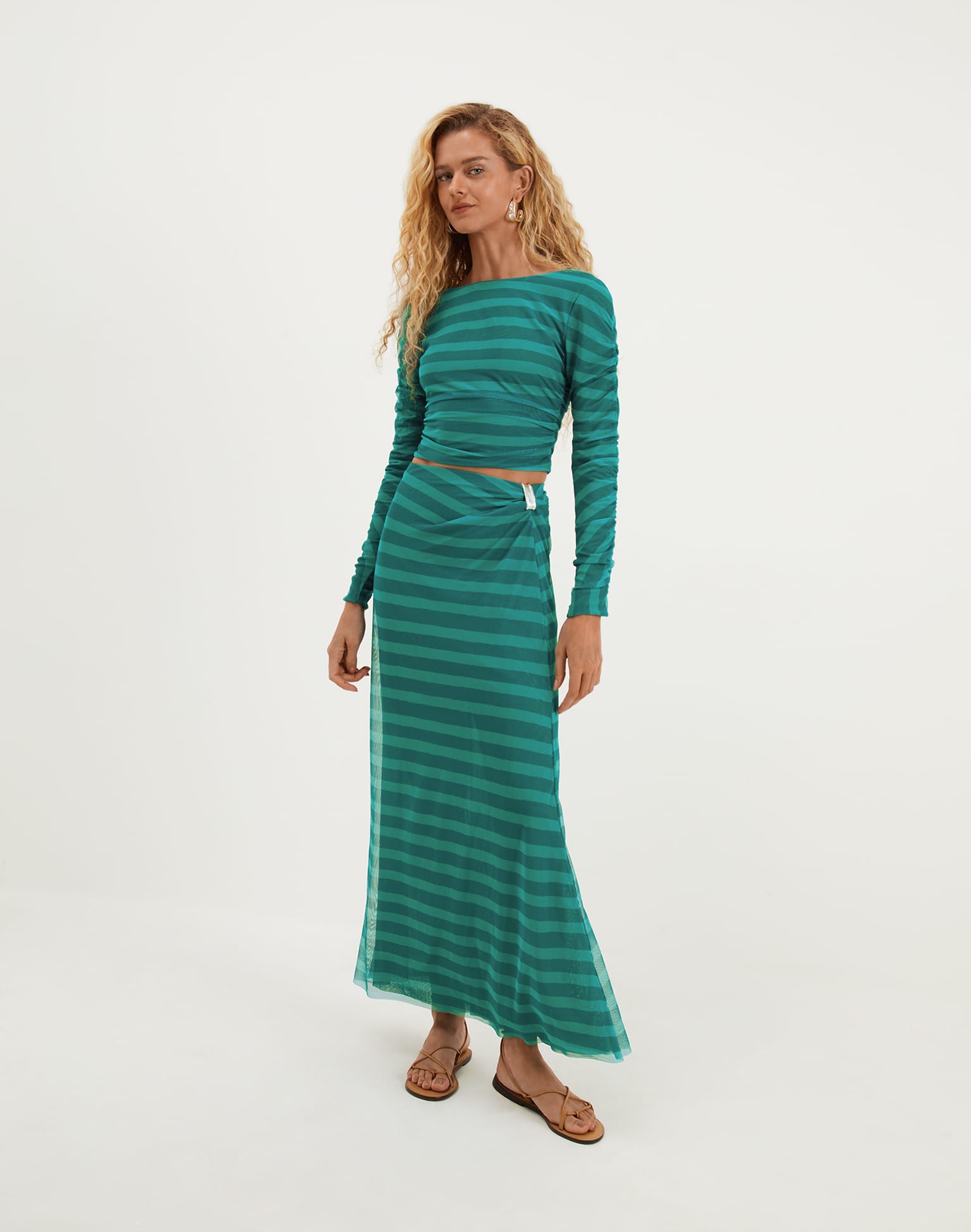 Mira Long Sleeve Blouse - Harmonie Yacht XS