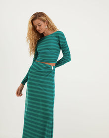 Mira Long Sleeve Blouse - Harmonie Yacht XS