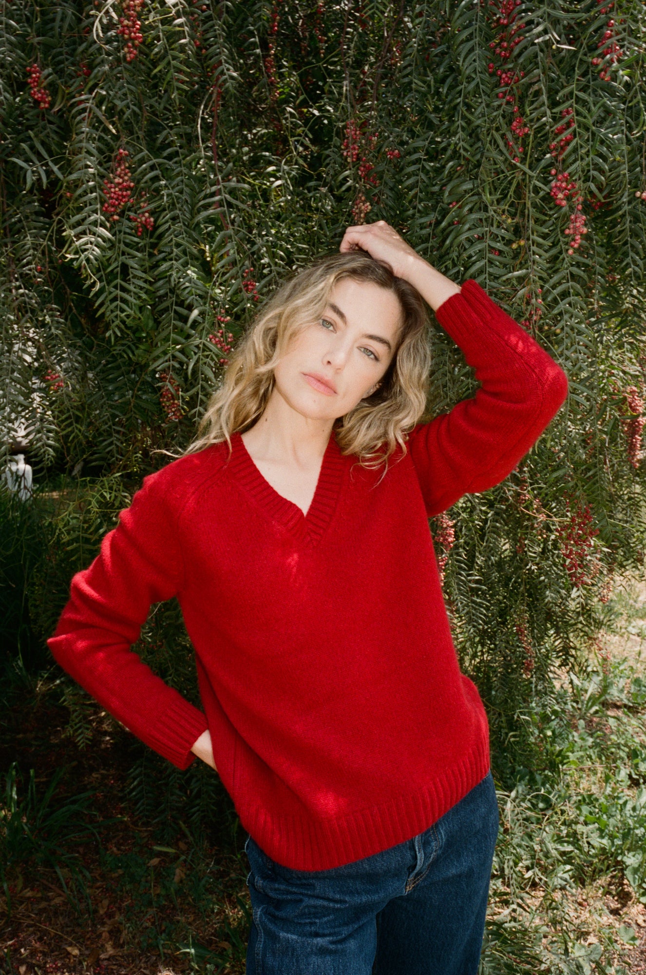 Amalia Cashmere Sweater | Cherry
