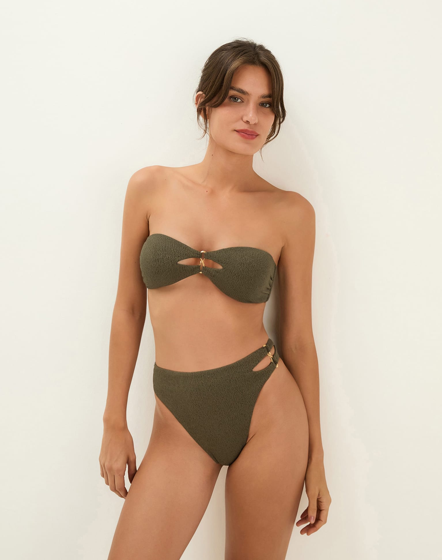Firenze Solaro Bandeau Top - Evergreen XS