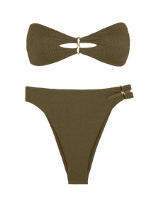 Firenze Solaro Hot Pant Bottom - Evergreen Brazilian / XS