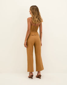 Prya Flare Ankle Pants - Toffee XS