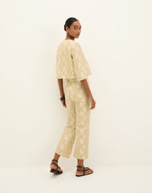 Coen Straight Leg Pants - Embroidered Glitz XS