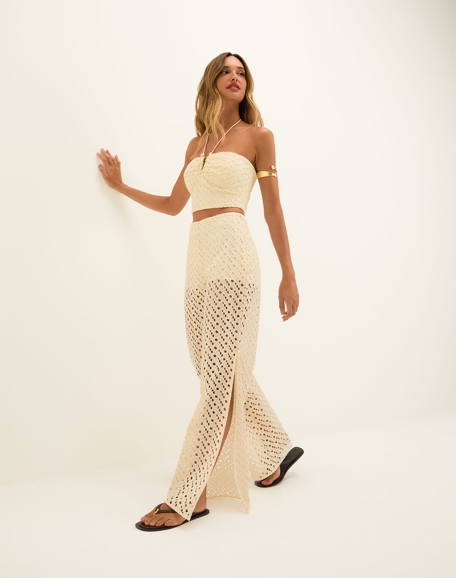 Eyelet Venice Pants - Glitz XS