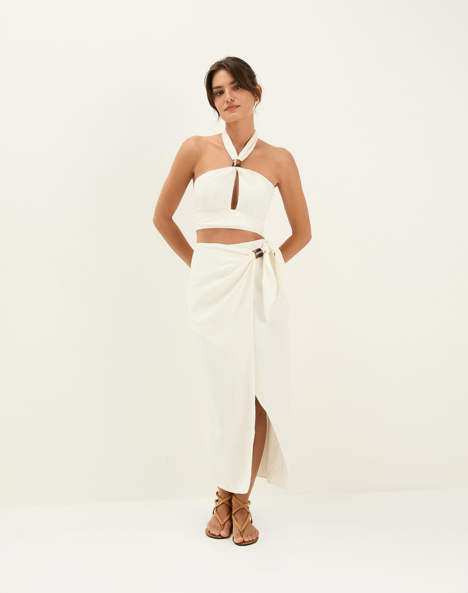 Luna Midi Skirt - Off White XS
