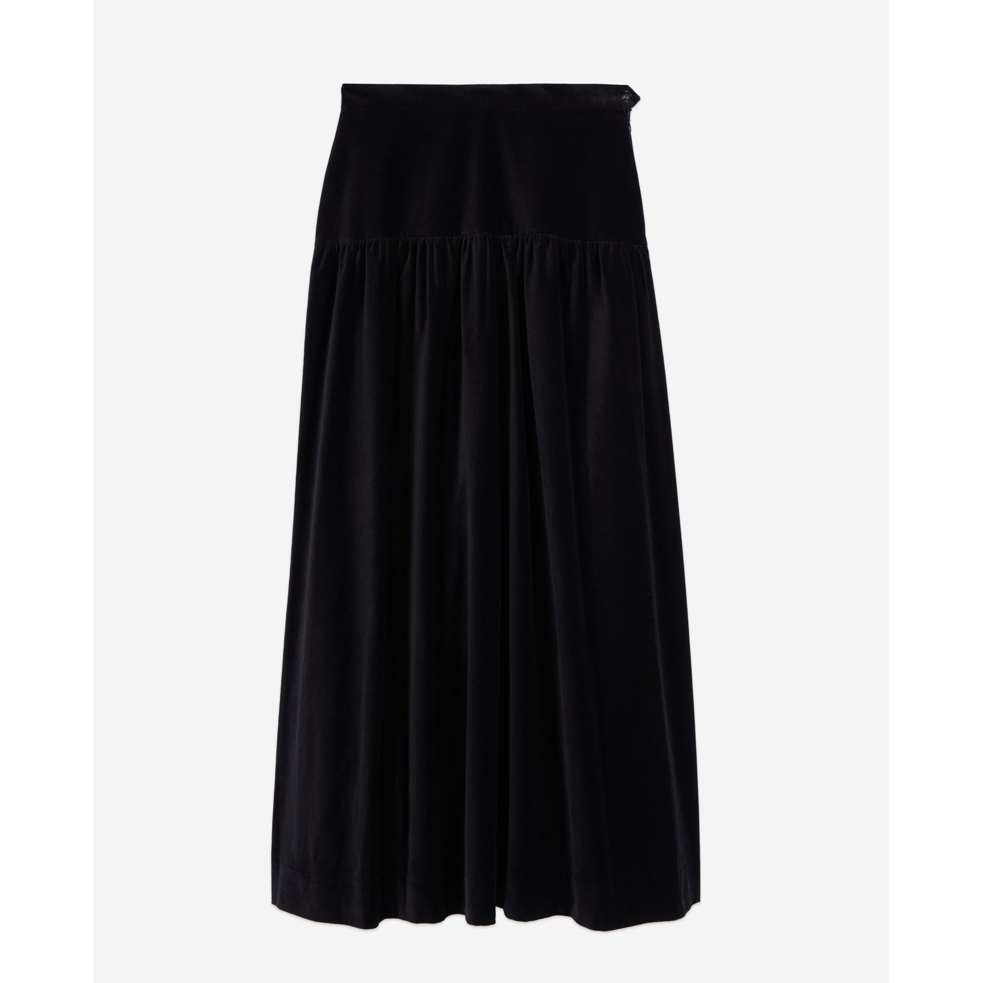 Velvet Long Skirt | Women | Black