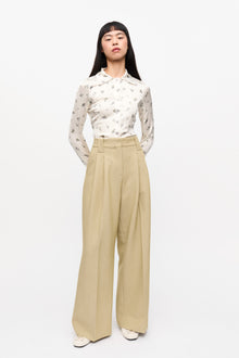 Twill Suiting Mid Waist Trousers | Boa
