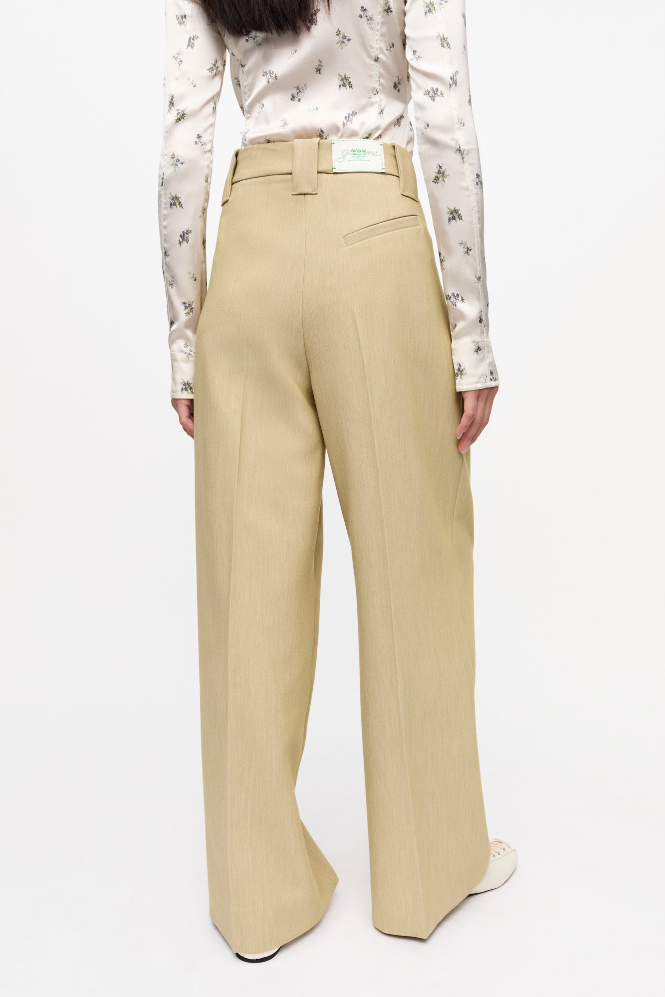 Twill Suiting Mid Waist Trousers | Boa