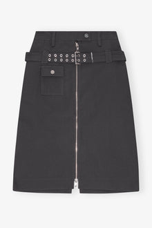 Heavy Twill Midi Skirt | Phantom