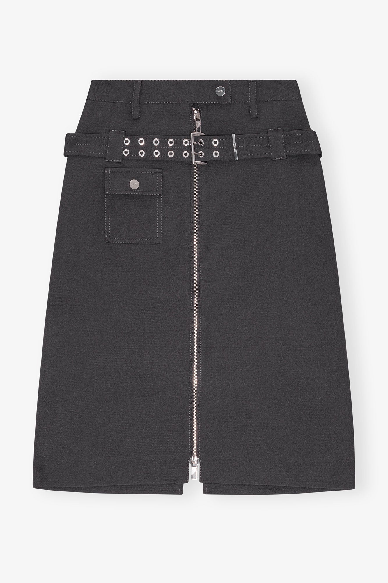 Heavy Twill Midi Skirt | Phantom
