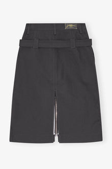 Heavy Twill Midi Skirt | Phantom