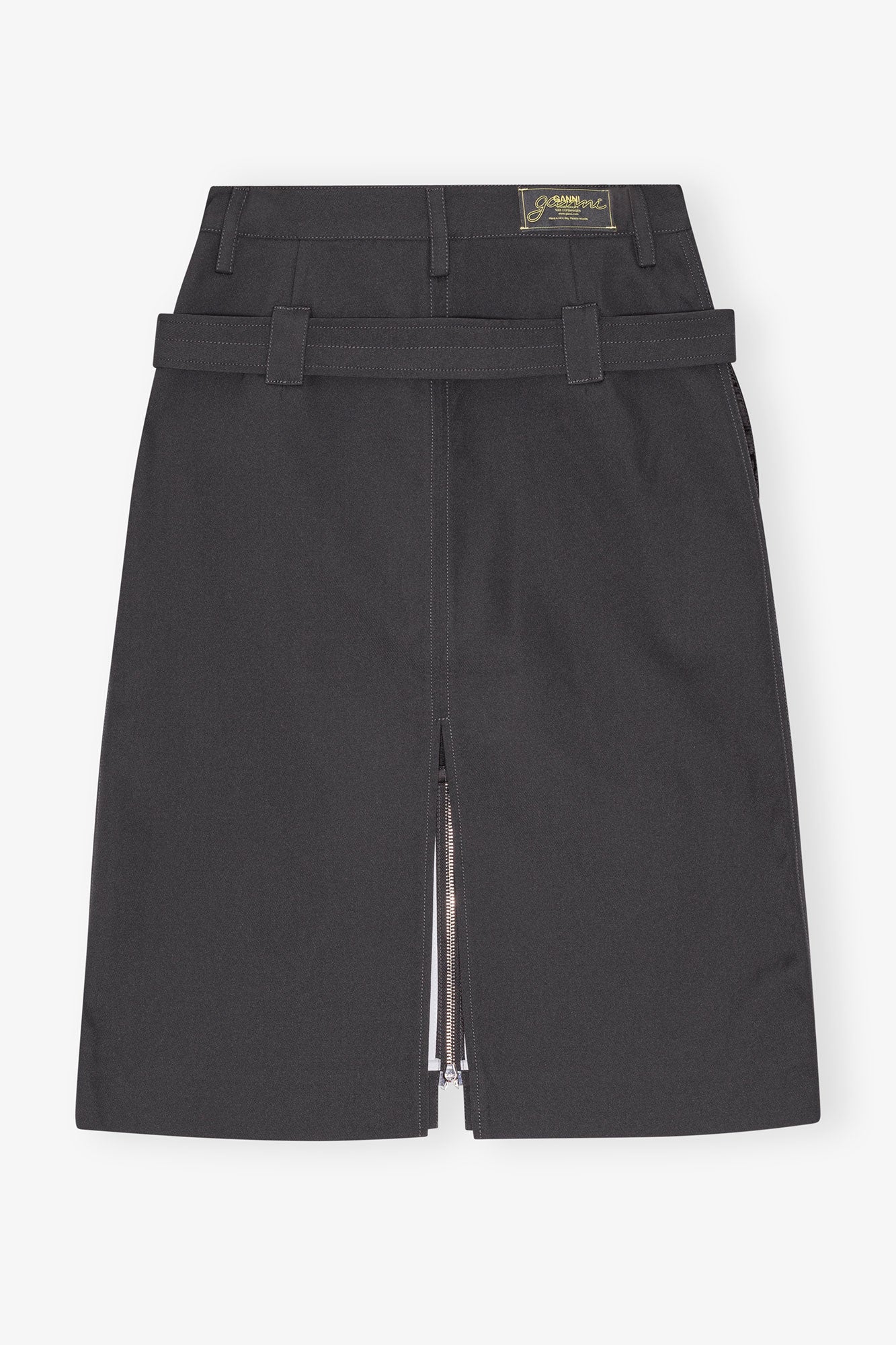 Heavy Twill Midi Skirt | Phantom