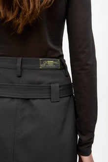 Heavy Twill Midi Skirt | Phantom