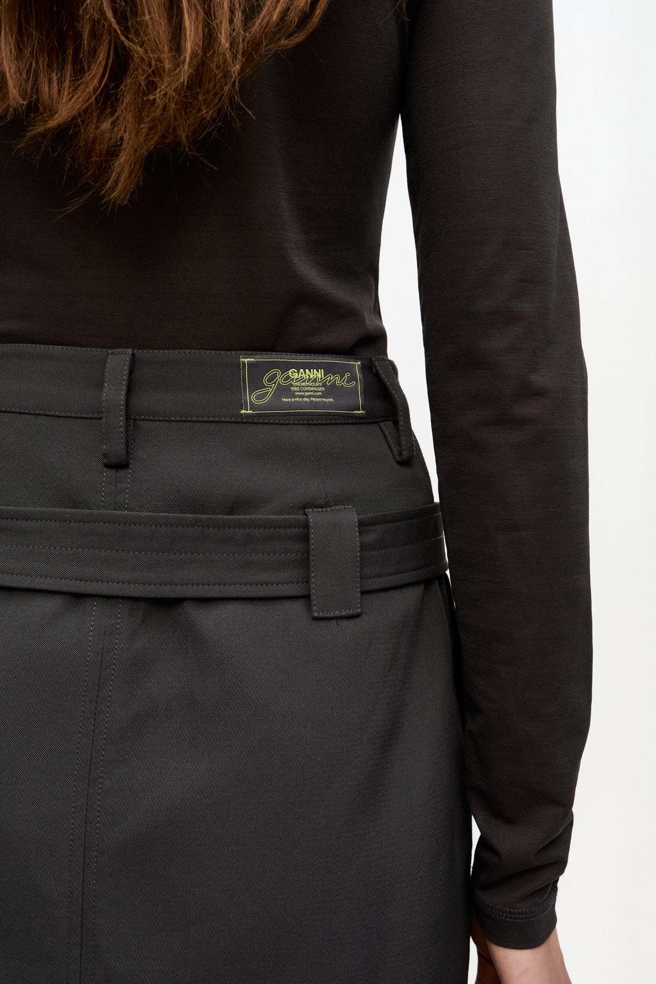 Heavy Twill Midi Skirt | Phantom