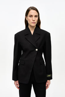 Heavy Cotton Tailoring Blazer | Black