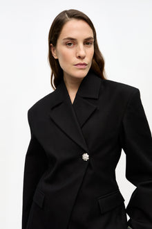 Heavy Cotton Tailoring Blazer | Black