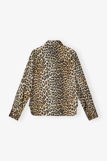 Printed Satin Shirt | Leopard