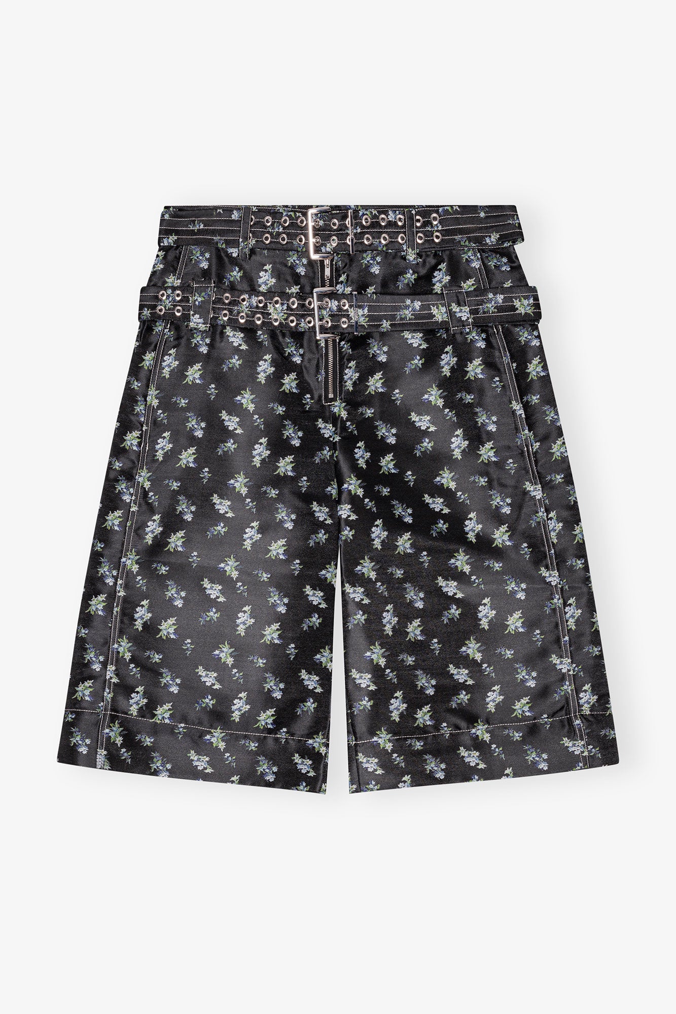 Floral Jacquard Shorts | Black