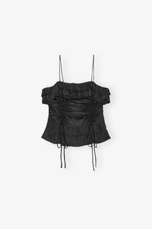 Satin Slip Top | Black