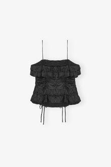 Satin Slip Top | Black