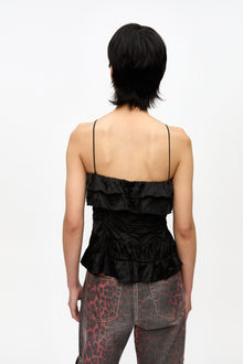 Satin Slip Top | Black