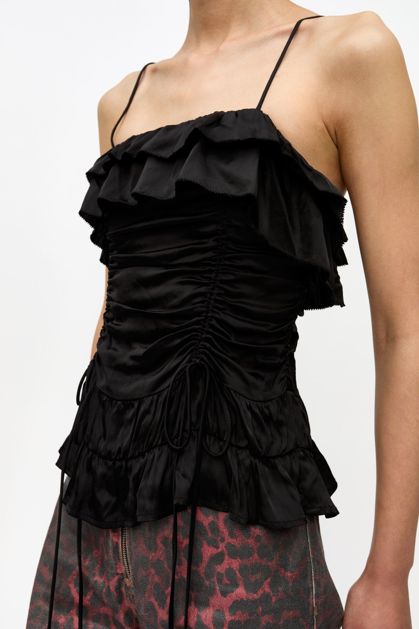 Satin Slip Top | Black