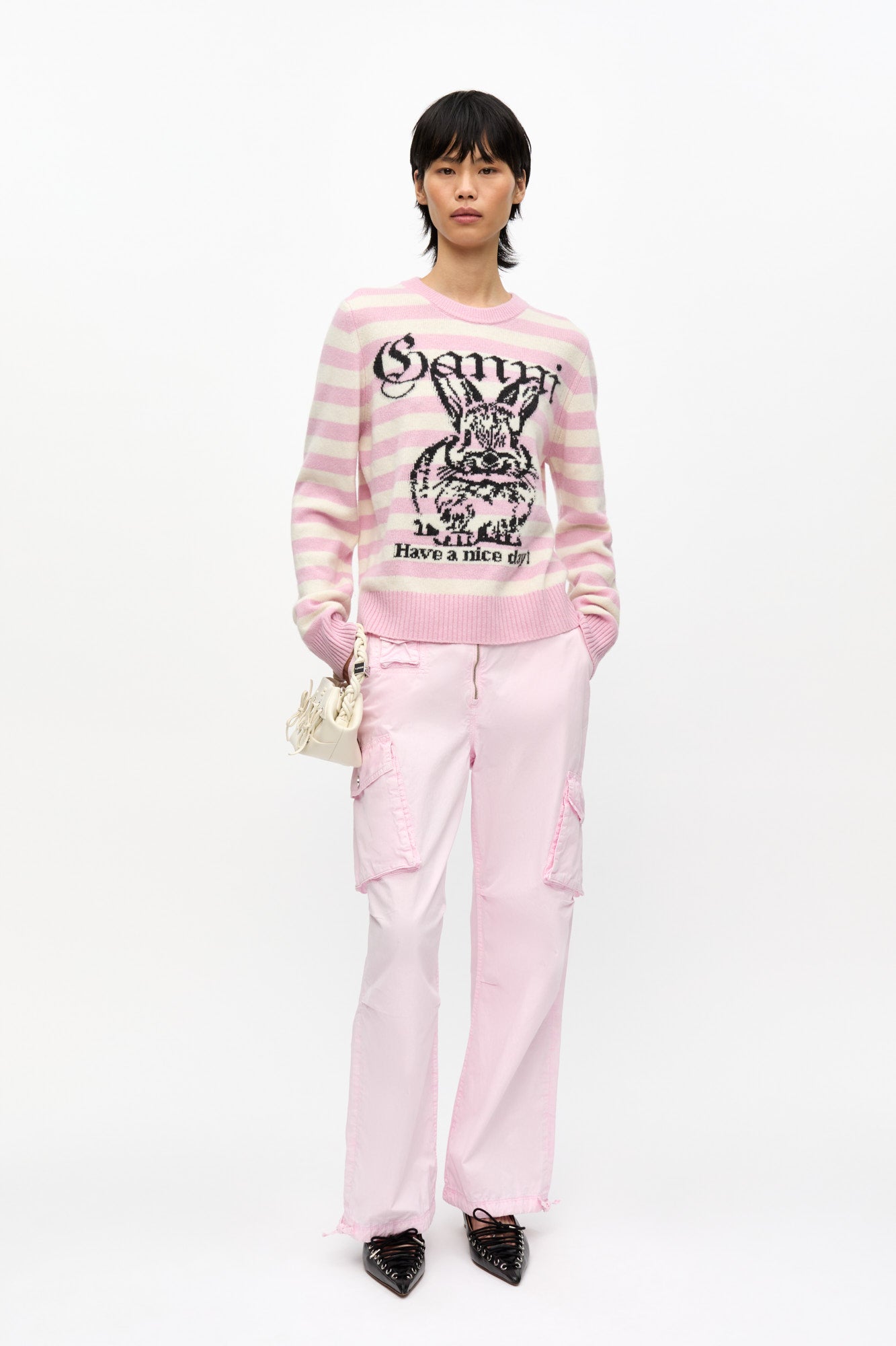 Washed Cotton Twill Pants | Primrose Pink