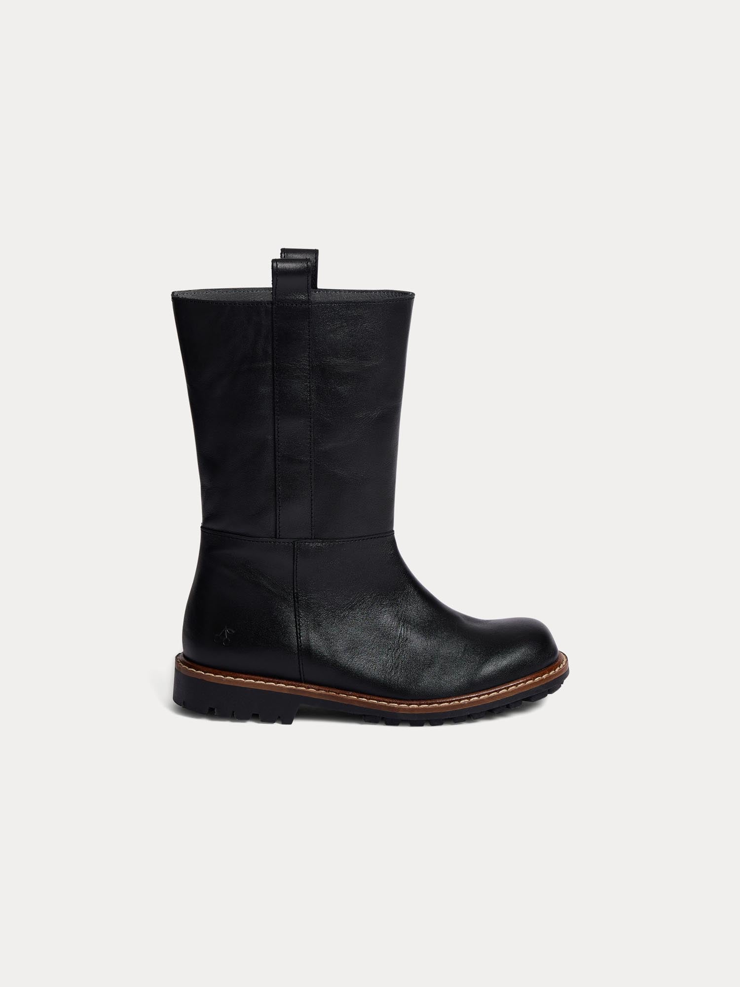 Girl | Gab High Top Leather Boots | Black