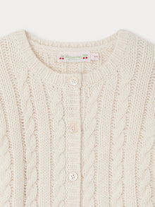 Girl | Dallulah Wool Cardigan | Milk White