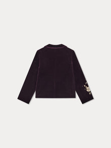 Girl | Gyllian Smooth Velvet Jacket | Eggplant