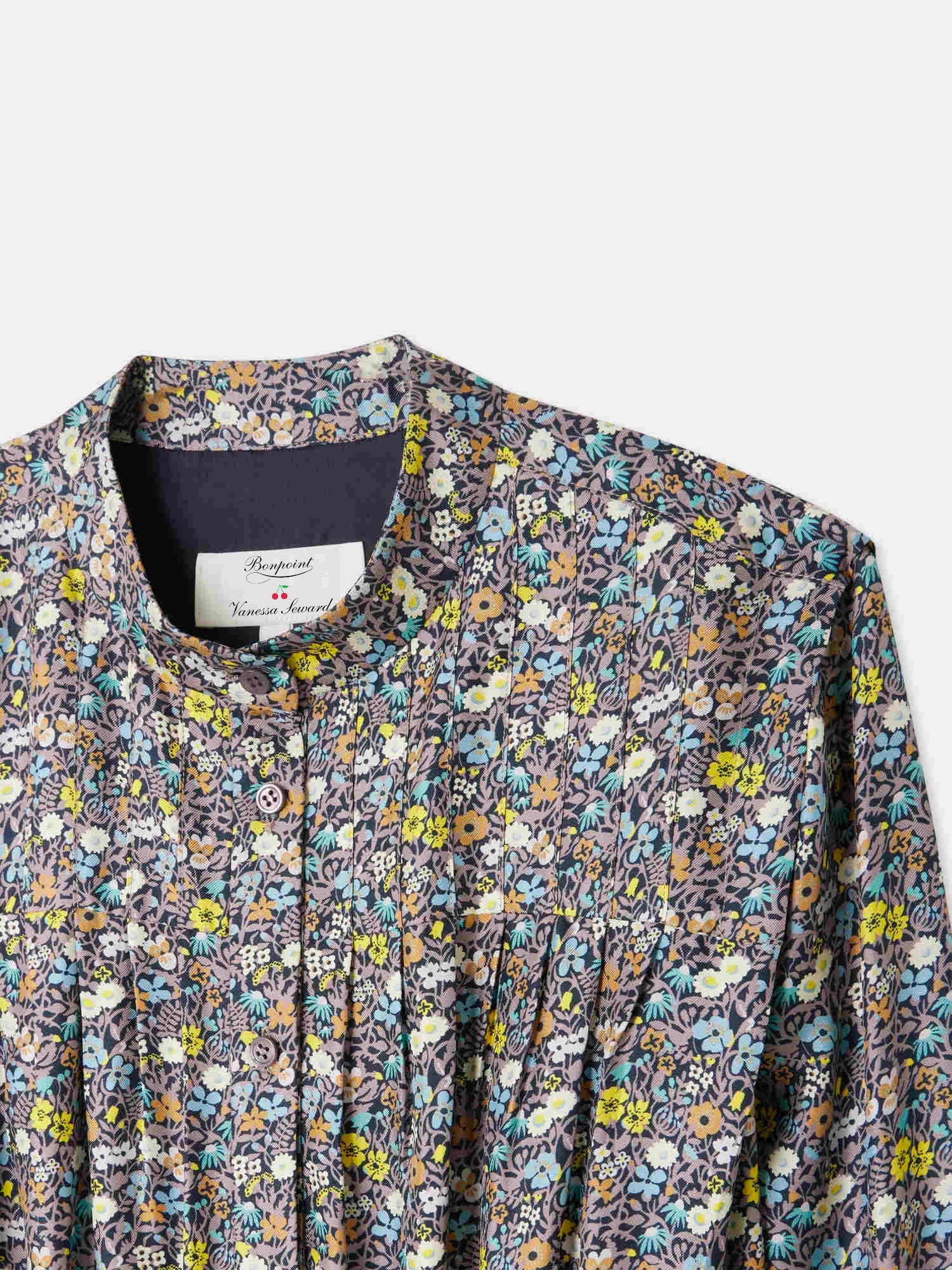 Women | Bonpoint X Vanessa Seward Gentlewoman Made With Liberty Fabric Dress | Slate Grey