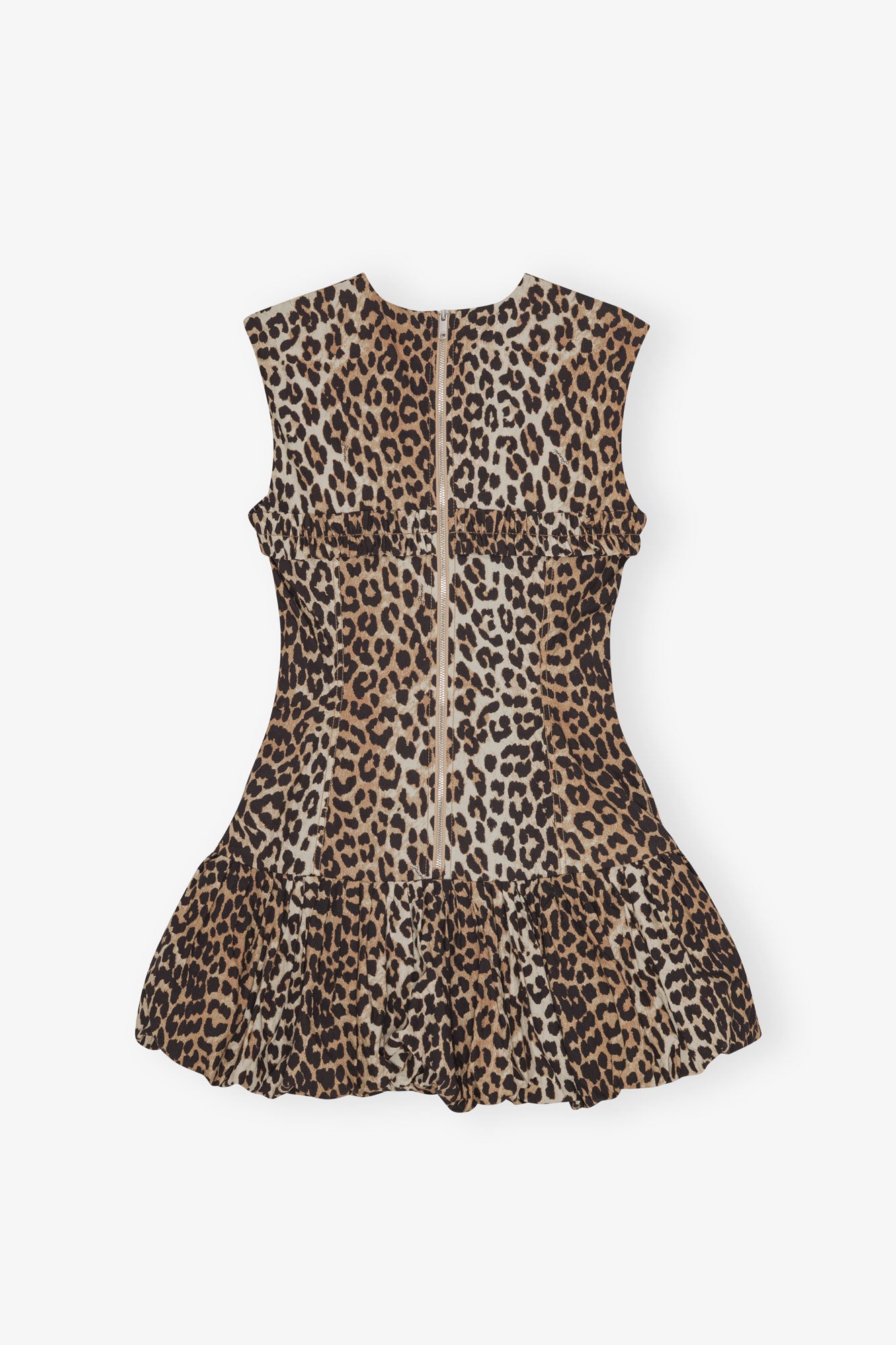 Printed Cotton Mini Dress | Leopard