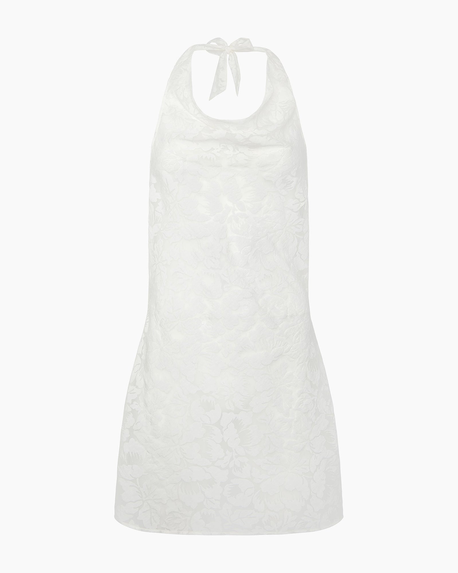 Womens | Burnout Cowl Mini Dress | White