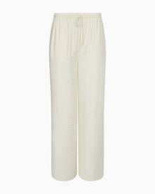 Womens | Crinkle Wide Leg Drawstring Pant | Egret