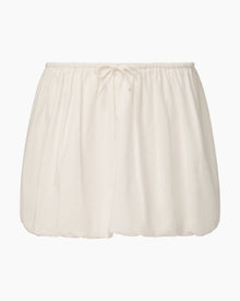Womens | Air Linen Bubble Mini Skirt | White