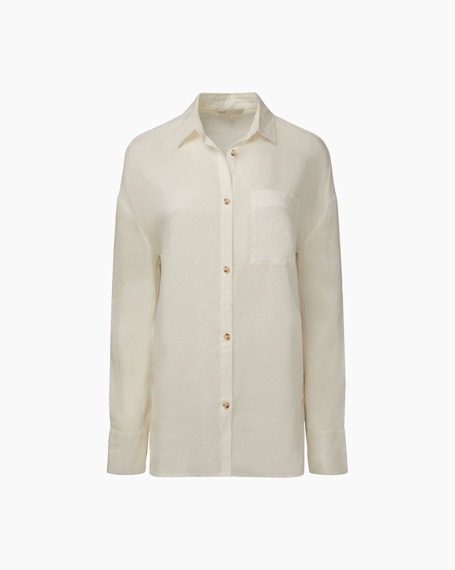 Womens | Air Linen Boyfriend Shirt | White