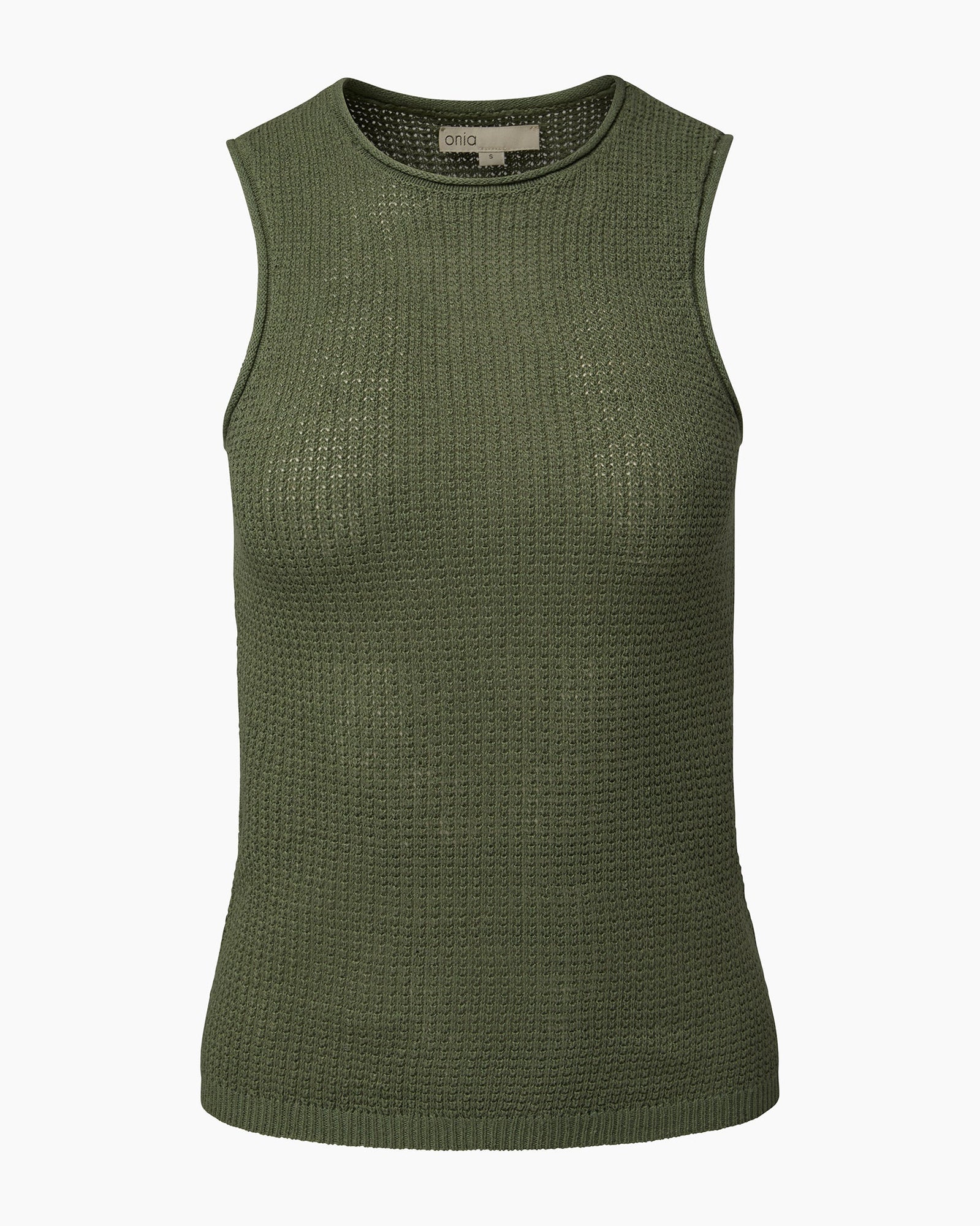 Womens | Linen Knit Tank | Sea Spray