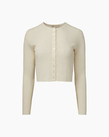 Womens | Linen Rib Cardigan | White