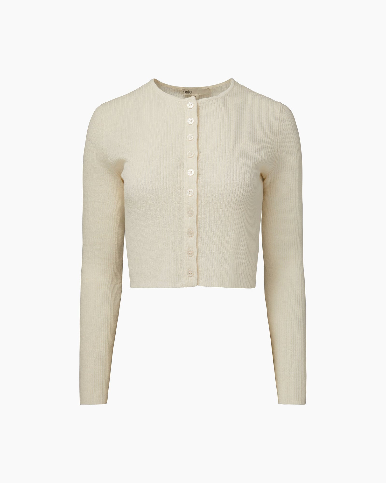 Womens | Linen Rib Cardigan | White