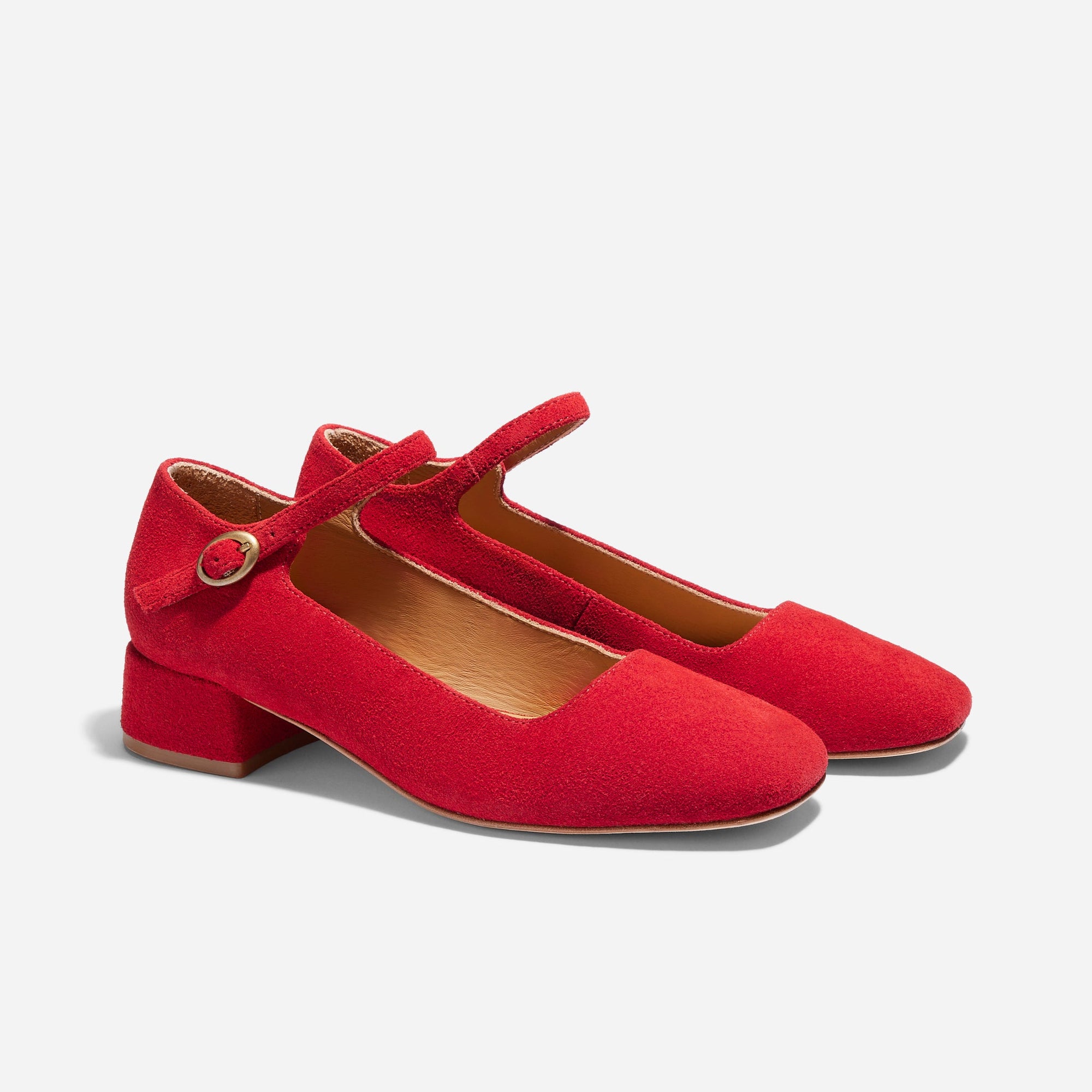 Womens | Luna Heeled Mary Jane | Red