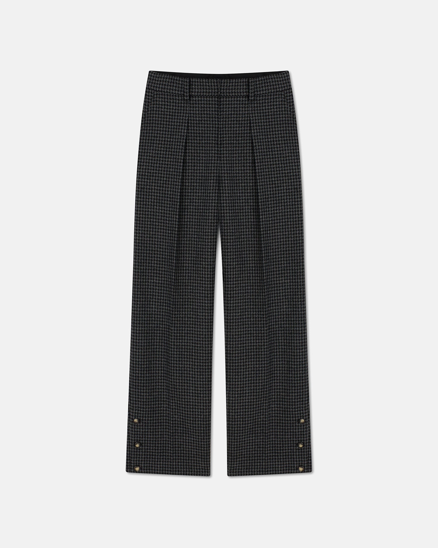 Wilco Houndstooth Wool Pants | Grey Black Houndstooth