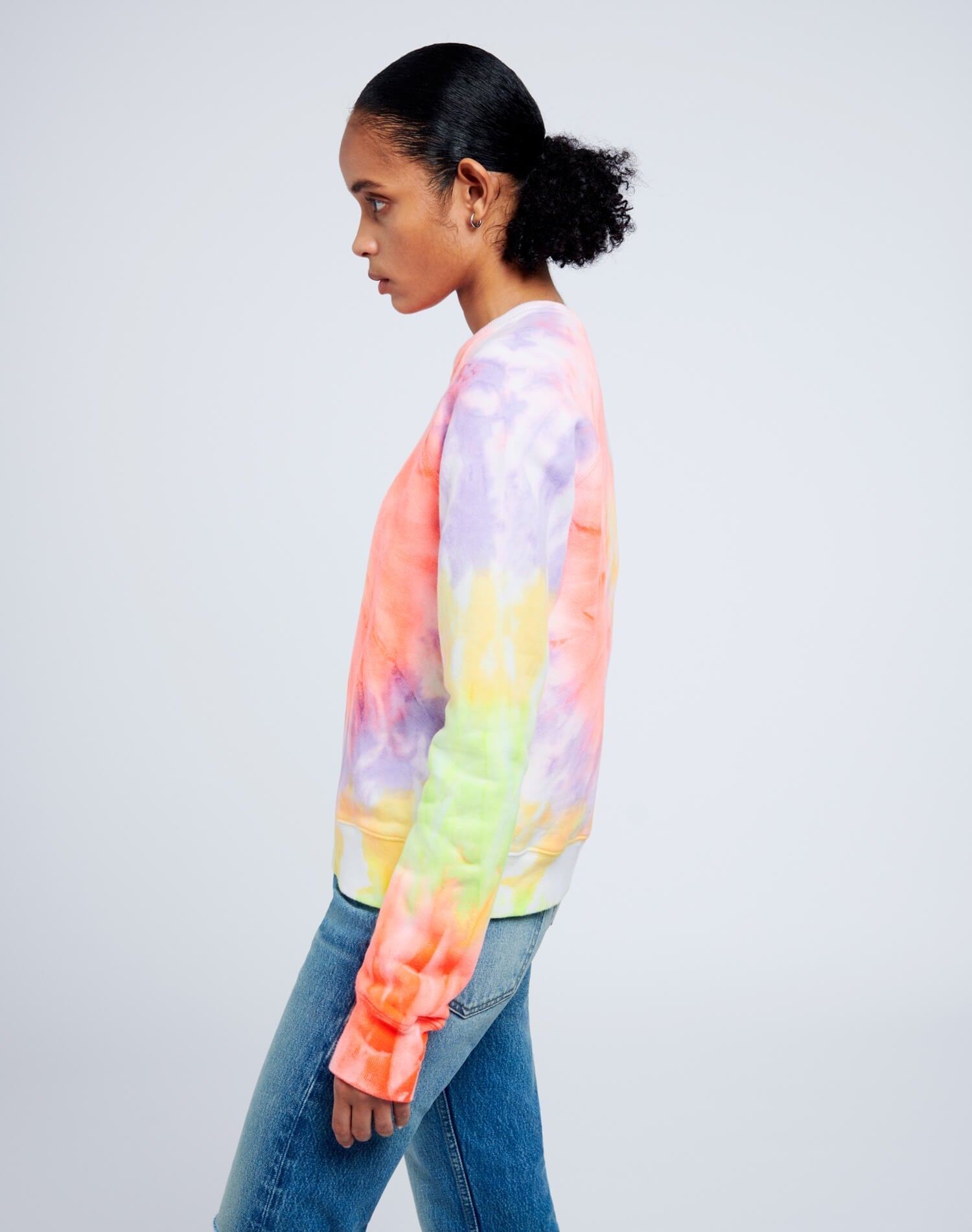 Classic Raglan Crewneck | Neon Spiral Dye