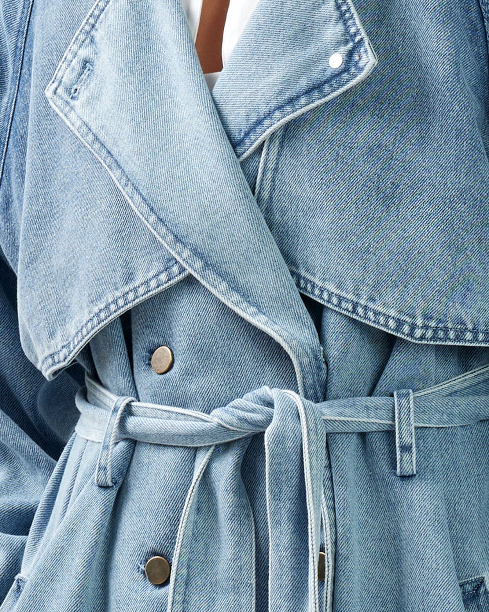 Wild Skies Denim Trench | Women | Stonewash