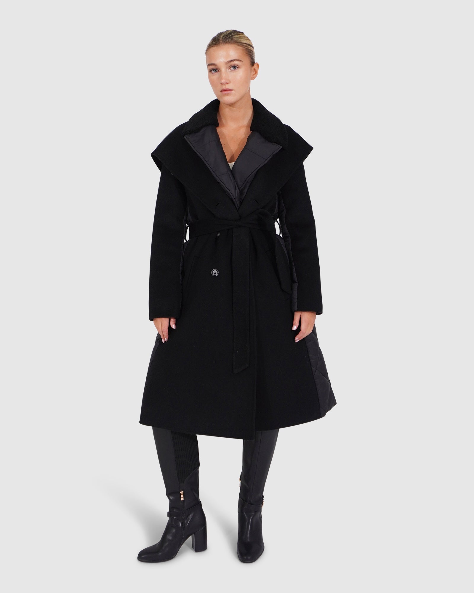 Walk Me Home Convertible Coat | Women | Black