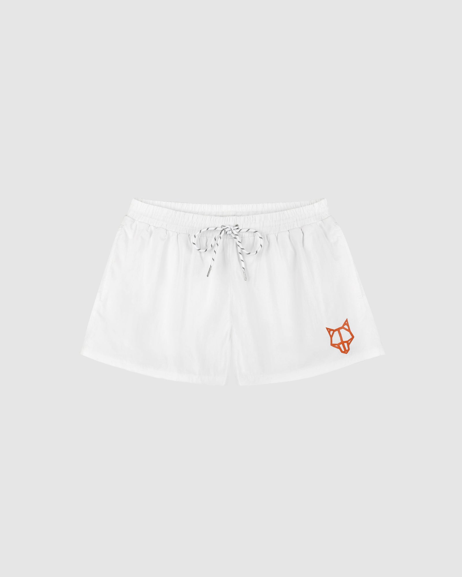Mens | Wolfe Head Swim Shorts | White