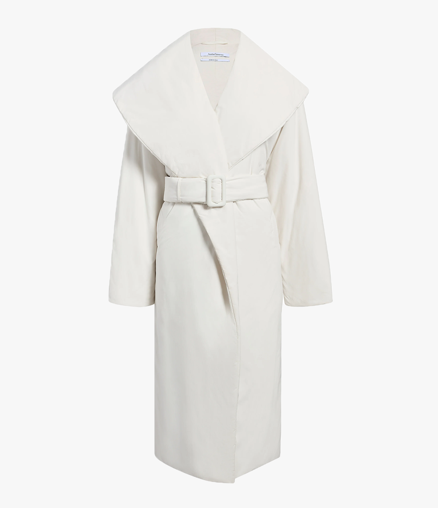 Another Tomorrow Wrap Puffer in Parchment – Cotton Women's Outerwear