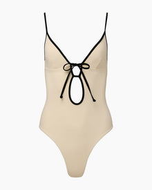 Womens | Soleil One Piece | Egret/Black
