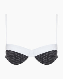 Womens | Brigitte Bikini Top | Black/White