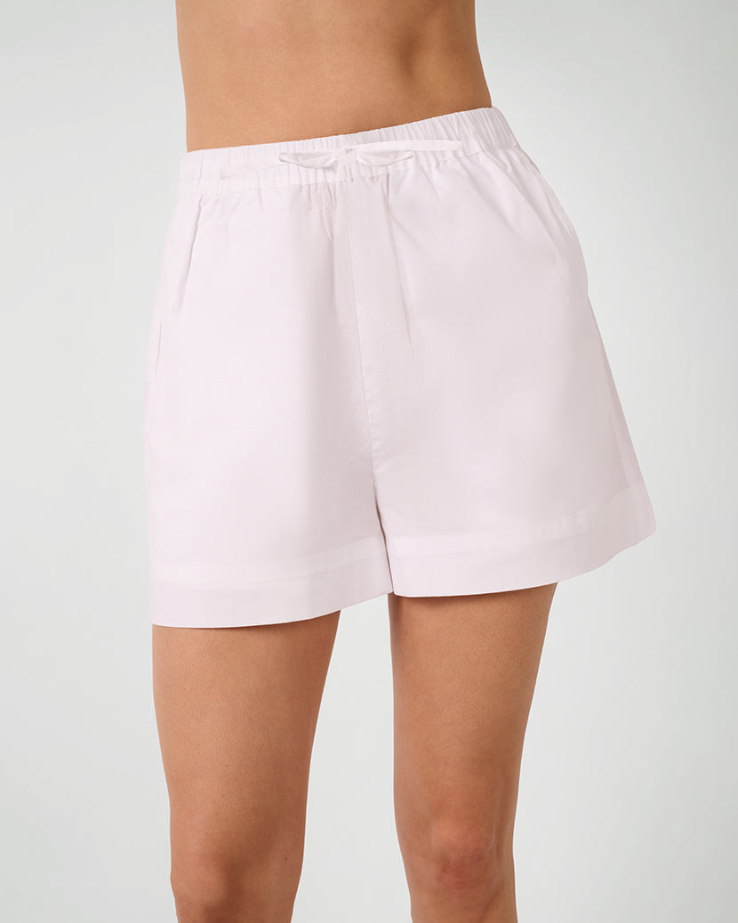 Tie Waist Short | Classic White